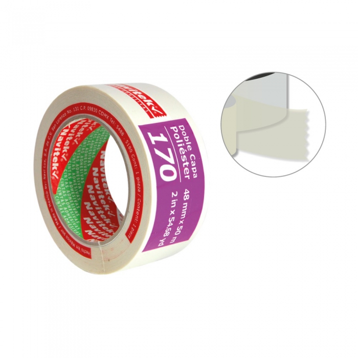 Cinta Doble Capa Poliester Navitek 170 81701805000 18mmx50m  image number null