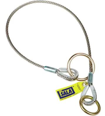 CABLE DBI SALA GARGANTILLA ACERO INOXIDABLE 7X19 38 IN CORING EN UN EXTREMO Y ANILLO EN D EN OTRO  image number null