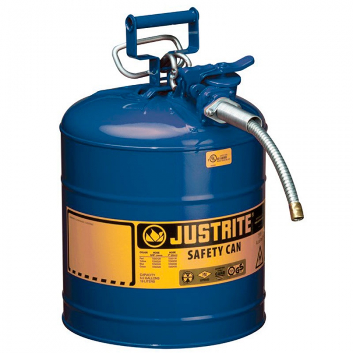 RECIPIENTE DE SEGURIDAD JUSTRITE TIPO II ACCUFLOW 5 GAL 11.75 X 17.5 IN AZUL  image number null
