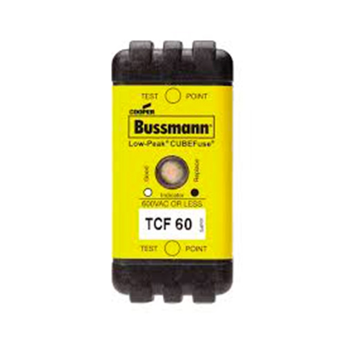FUSIBLE BUSSMAN TCF60 CUBEFUSE CLASE J CON INDICADOR DE 600VCA600VCD  image number null