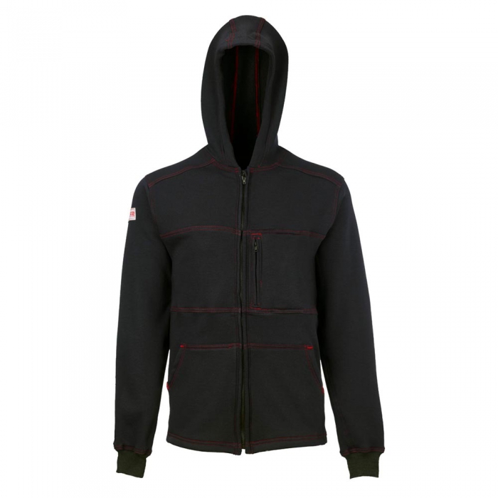 CHAMARRA LAKELAND DE MODACRILICATWARONTENCELSPANDEX NEGRO DE 12.3 OZ CGORRO Y CIERRE FRONTAL TL  image number null