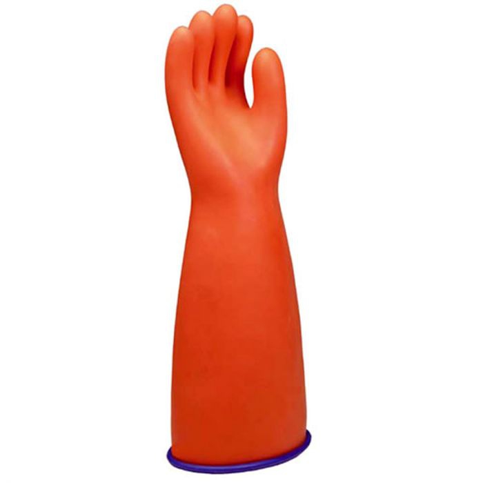 GUANTES AISLANTES SALISURY DE CAUCHO NARANJA CON INTERIOR AZUL CLASE 0 DE 14 IN DE LARGO TALLA 10  image number null