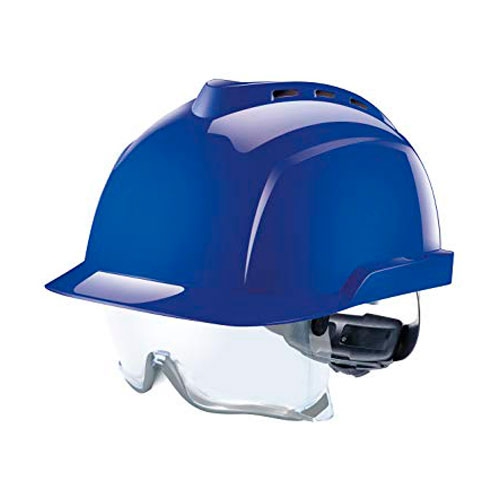 CASCO TIPO CACHUCHA MSA VGARD 930 PLASTICO ABS AZUL SUSPENSION FASTRAC VENTILADO 6 PTS  image number null