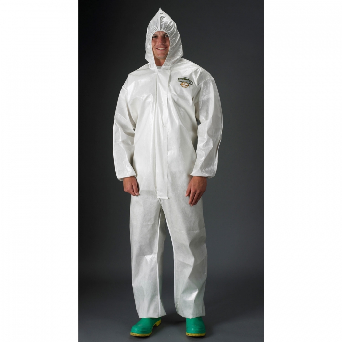 Overol Lakeland Chemmax 2 Blanco Costura Reforzada CElastico en Capucha Puños y Tobillos TXl  image number null