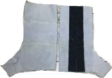 POLAINA DE CARNAZA GRIS CON VELCRO DE 50 X 40 CM  image number null