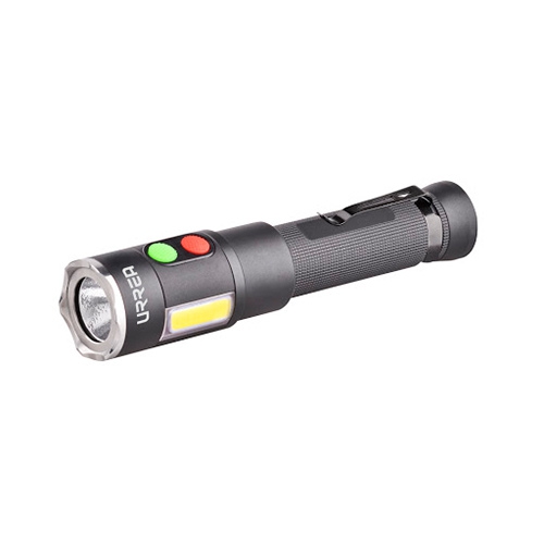 LINTERNA URREA LRU6A RECARGABLE 600 LM CALARMA Y LUCES LATERALES ROJOBLANCO  image number null