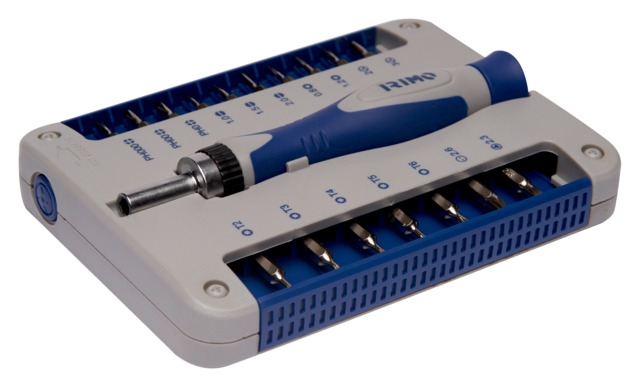 Juego Irimo 471181 de Destornillador de Precision con Portapuntas de Carraca y 17 Puntas Magneticas 4mm  image number null