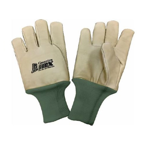 GUANTES CI REX DE PIEL BEIGE C/PUNO TIPO CALCETIN HILO KEVLAR T-8  image number null