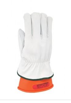 GUANTE ENCON PELECTRICISTA DE PIEL NATURAL CLASE 00 Y 0 CON PUÑO DE SEGURIDAD T10  image number null