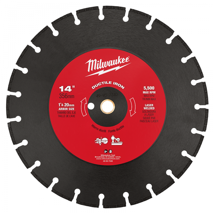 DISCO MILWAUKEE 49937340 SEGMENTADO DE 14IN DE HIERRO DUCTIL  image number null