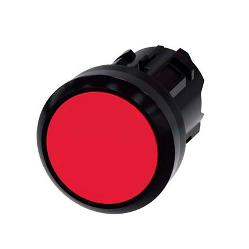 BOTON PULSADOR SIEMENS 3SU1000-0AA20-0AA0 22 MM REDONDO PLASTICO ROJO RASANTE SOSTENIDO DESENCLAVAMIENTO POR PULSACION  image number null