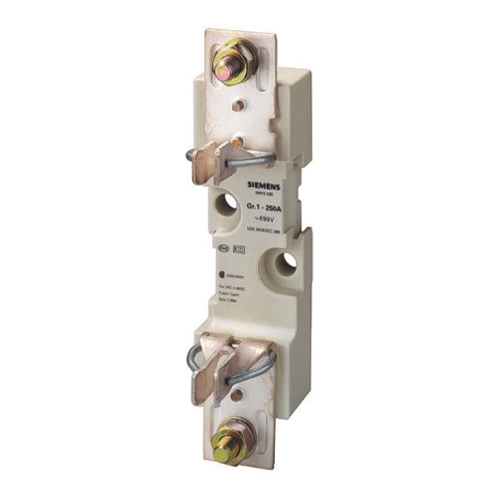 BASE PORTAFUSIBLES SIEMENS 3NH3230 NH TAMAÑO 1 CONEXIÓN PLANA 1 POLO 250 A 690 V (1000 V)  image number null