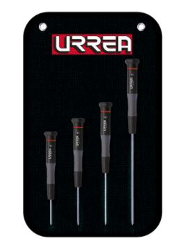 JUEGO URREA 9500BF DE 4 DESTORNILLADORES ESD PHILLIPS DE PRECISI&Oacute;N EN ESTUCHE DE LONA  image number null