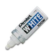 MARCADOR PENTEL X100WGRANEL INDUSTRIAL PERMANENTE BLACO PUNTA DE BALA GRUESA  image number null