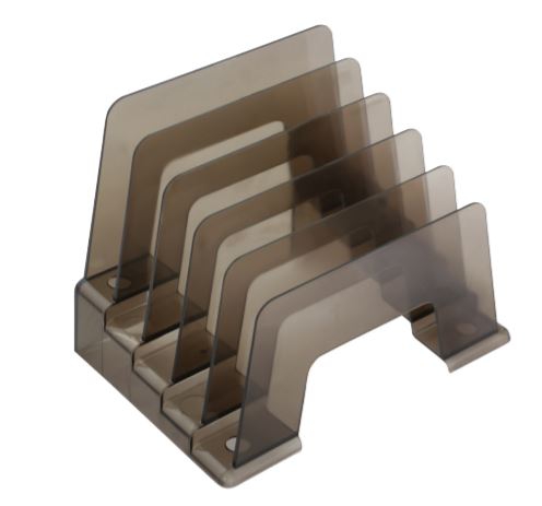 CONJUNTO MAE M864.0 DE 2 ORGANIZADORES VERTICALES DE 5 DIVISIONES COLOR HUMO  image number null