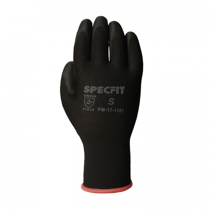 Guante Specfit de Poliester CRecubrimiento de Pu Negro TS  image number null