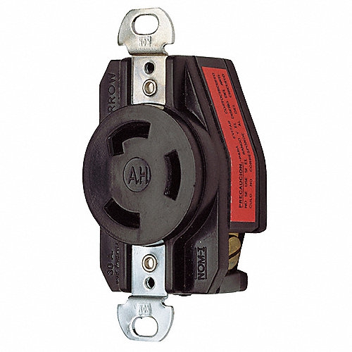 Receptaculo Hart Lock Harrow Hart Wd3330 3p3h No Aterrizado 30a 125250vca Color Negro  image number null