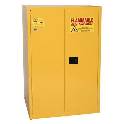 GABINETE DE SEGURIDAD EAGLE 9010X DE ACERO CAL 18 AMARILLO P/LIQUIDOS INFLAMABLES CAPACIDAD 90 GALONES  image number null