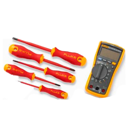 KIT DE MULTIMETRO FLUKE IB117K CON HERRAMIENTAS DE MANO AISLADAS  image number null