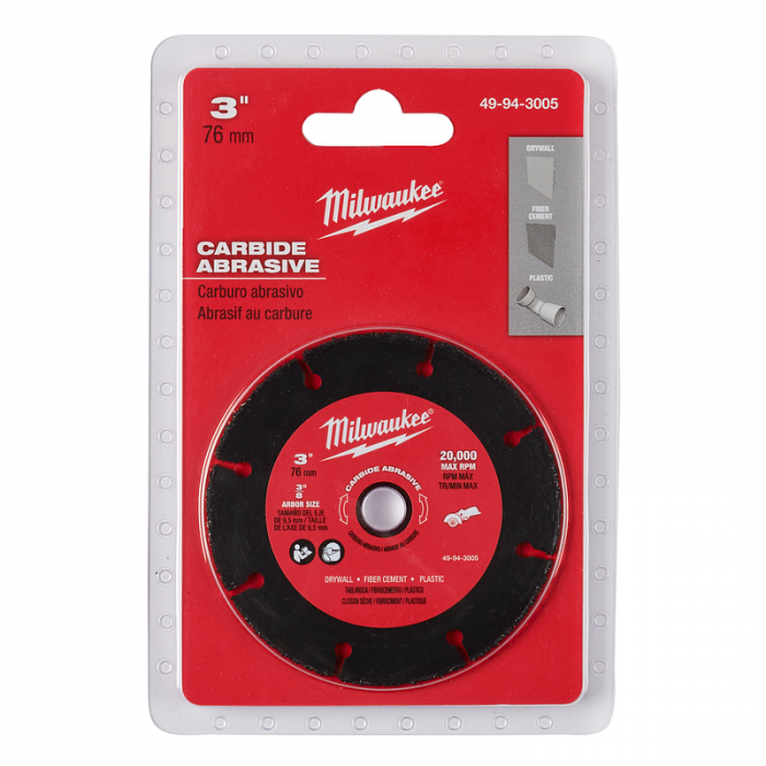 HOJA MILWAUKEE 49943005 ABRASIVA DE CARBONO 3IN  image number null