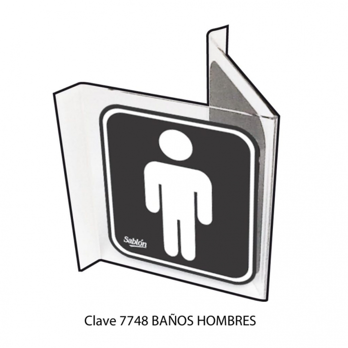 SENAL SABLON 7748 TRIANGULAR BAÑOS HOMBRES AZUL  BLANCO  image number null