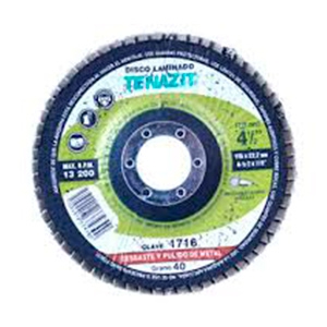 DISCO TENAZIT 1716 LAMINADO DE ZIRCONIO DE 412 X 78 IN GRANO 40 PDESBASTE  image number null