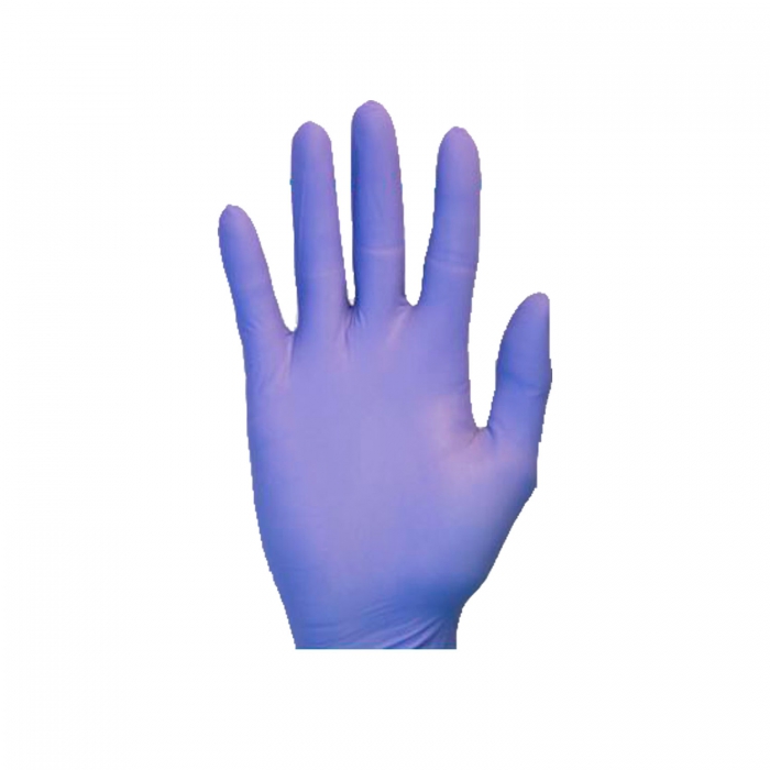 GUANTE DESECHABLE SAFETY ZONE DE NITRILO MORADO LIBRE DE POLVO DE 9.25 IN T-M  image number null