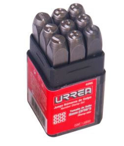 JUEGO DE NUMEROS DE GOLPE URREA 42N4 DE ACERO DE 532 IN (4 MM) C9 PZAS  image number null