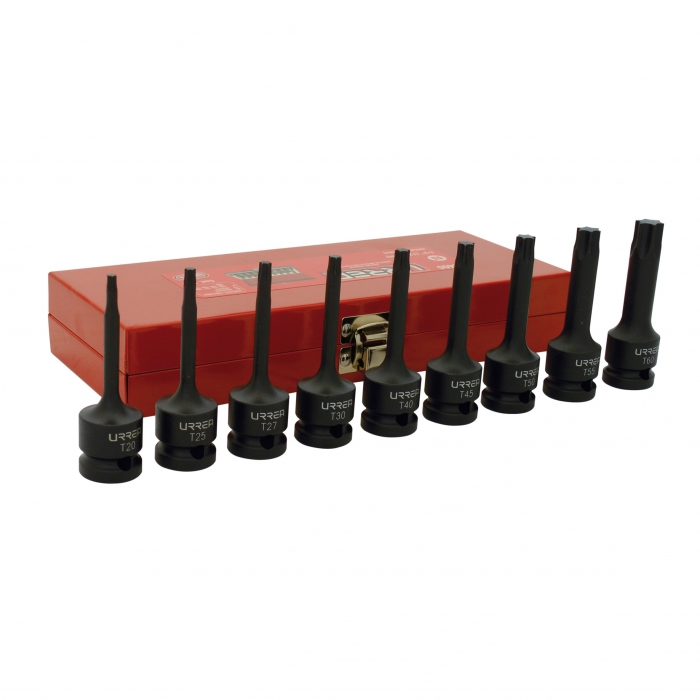 JUEGO URREA 74400 DE 9 DADOS DE IMPACTO PUNTA TORX&reg; 12 IN  image number null