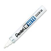 MARCADOR PENTEL X100WMGRANEL INDUSTRIAL PERMANENTE BLACO PUNTA MEDIANA  image number null