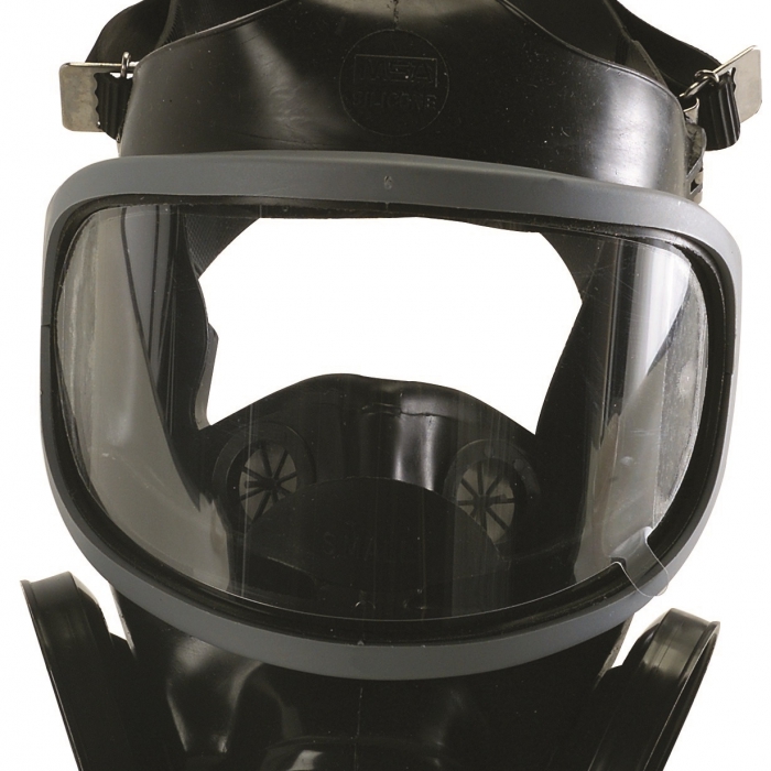 RESPIRADOR MSA ULTRATWIN CARA COMPLETA DE SILICONA DOBLE CARTUCHO CARNES 5 PTS TM  image number null