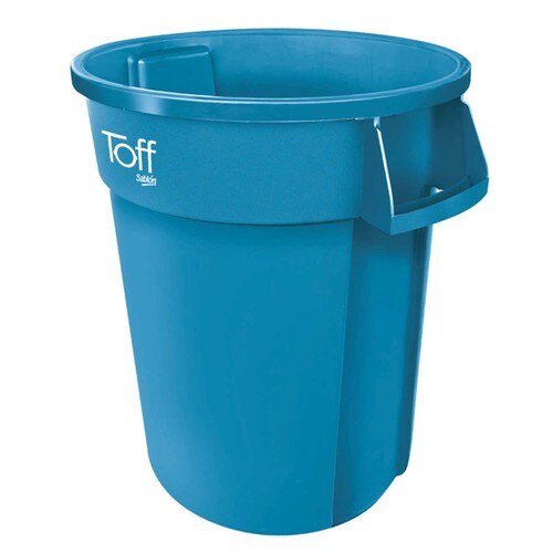 BOTE TOFF DE PLASTICO AZUL CAPACIDAD DE 32 GAL  image number null