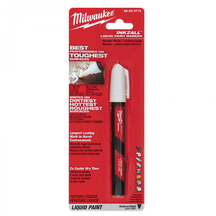 MARCADOR MILWAUKEE 48223712 LIQUIDO BLANCO INKZALL  image number null