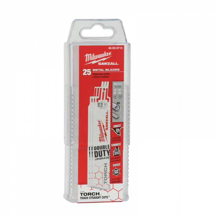 HOJAS PARA SIERRA MILWAUKEE 48008712 10 DEMOLICION 25 PAQUETE  image number null
