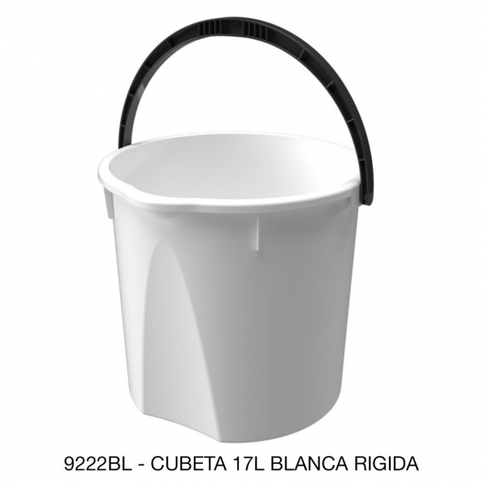 CUBETA SABLON 9222BL 17L RIGIDA BLANCO  image number null