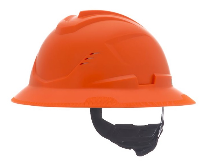 Casco Msa VGard C1 de Polietileno de Alta Densidad Naranja de Ala Completa Ventilado Suspension de 4 Puntos CAjuste FasTrac Iii  image number null