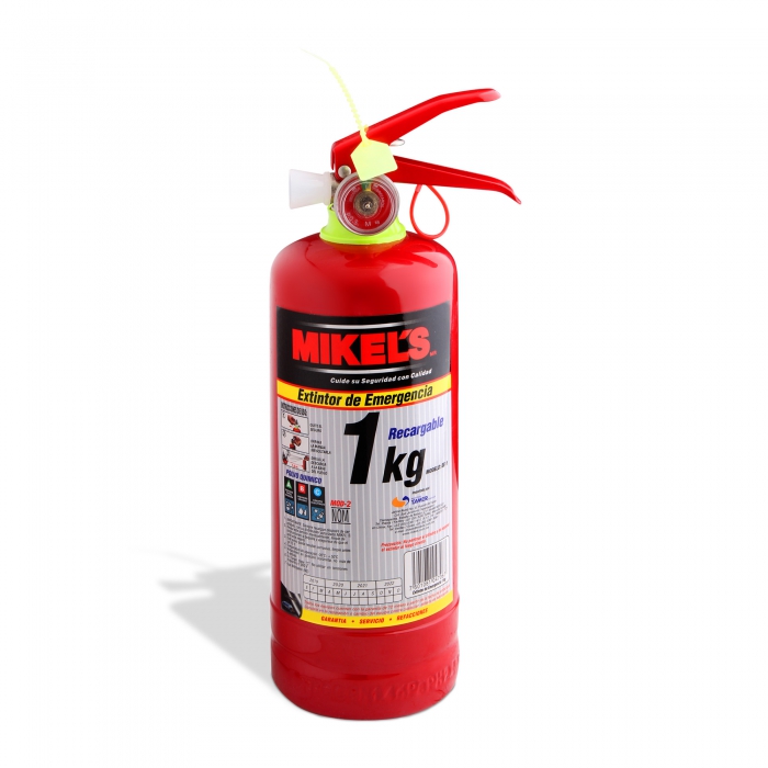 EXTINTOR MIKELS EE1 PQS DE EMERGENCIA RECARGABLE 1 KG  image number null