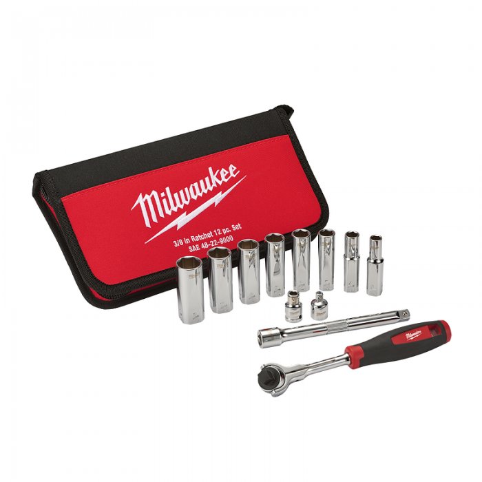 DADO MILWAUKEE 48229000 SAE DE 38IN JUEGO DE 12 PIEZAS  image number null
