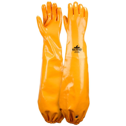 GUANTE MCR PREDAFLEX DE NITRILO NARANJA DE 25 IN TM  image number null