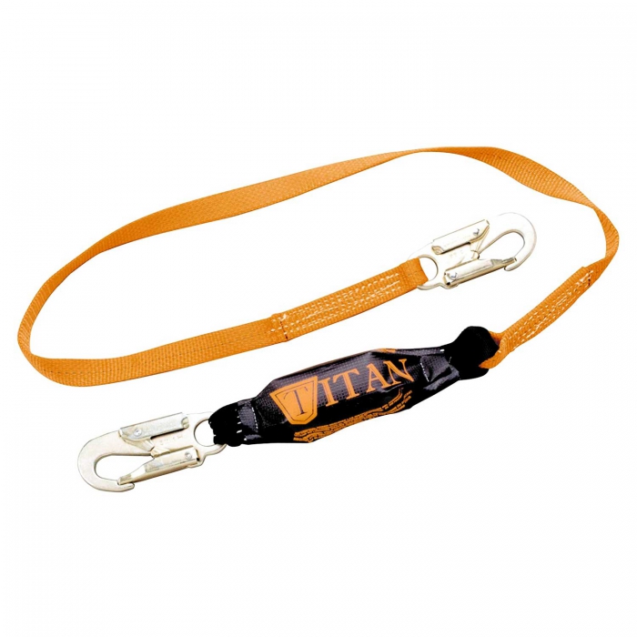 LINEA DE VIDA MILLER TITAN II DE POLIESTER NARANJA DE 6 FT CABSORBEDOR DE IMPACTO  image number null