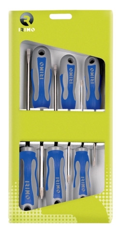 Juego Irimo 4596C de 6 Destornilladores Ranurados y Phillips 345565 y Ph1ph2  image number null