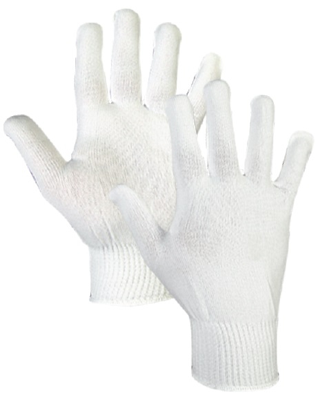 GUANTE DE POLIESTER BLANCO PUÑO TEJIDO JUMBO  image number null