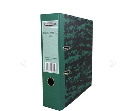 Carpeta Registrador Wilson Jones P2311 TCarta 2 Aros Mecanismo Palanca 700 Hojas Verde Marmoleado  image number null