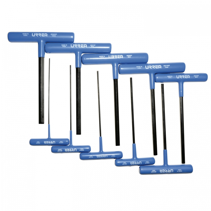 JUEGO URREA 4965GPM DE 10 LLAVES HEXAGONAL ES T ERGON&Oacute;MICAS M&Eacute;TRICAS 6 IN  image number null