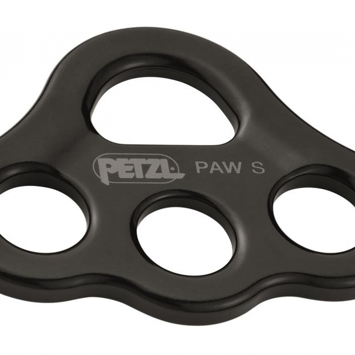 Placa Multianclajes Petzl Paw de Aluminio Negro 36 Kn Chica  image number null