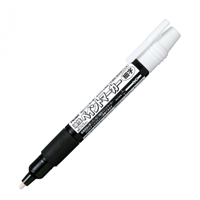 MARCADOR PENTEL MSP20W INDUSTRIAL PUNTA FINA TINTA BLANCO  image number null
