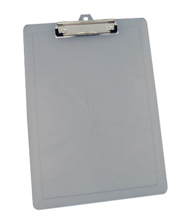 TABLA MAE M134.1 PLASTICA TAMANO CARTA OFFICIO CON GANCHO WIRE CLIP COLOR HUMO  image number null