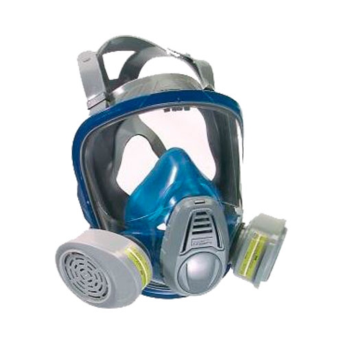 RESPIRADOR MSA ADVANTAGE 3200 CARA COMPLETA GRISAZUL PQUIMICOS TM  image number null