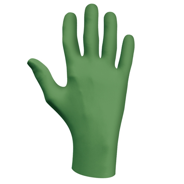 GUANTE BEST DESECHABLE 100% NITRILO VERDE BIODEGRADABLE LIBRE DE POLVO DE 9.5 IN T-M  image number null