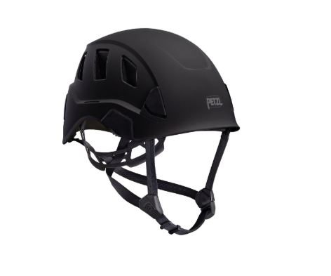 CASCO PETZL STRATO VENT NEGRO CON SISTEMA CENTERFIT Y FLIP BARBIQUEJO DE ALTA RESISTENCIA  image number null